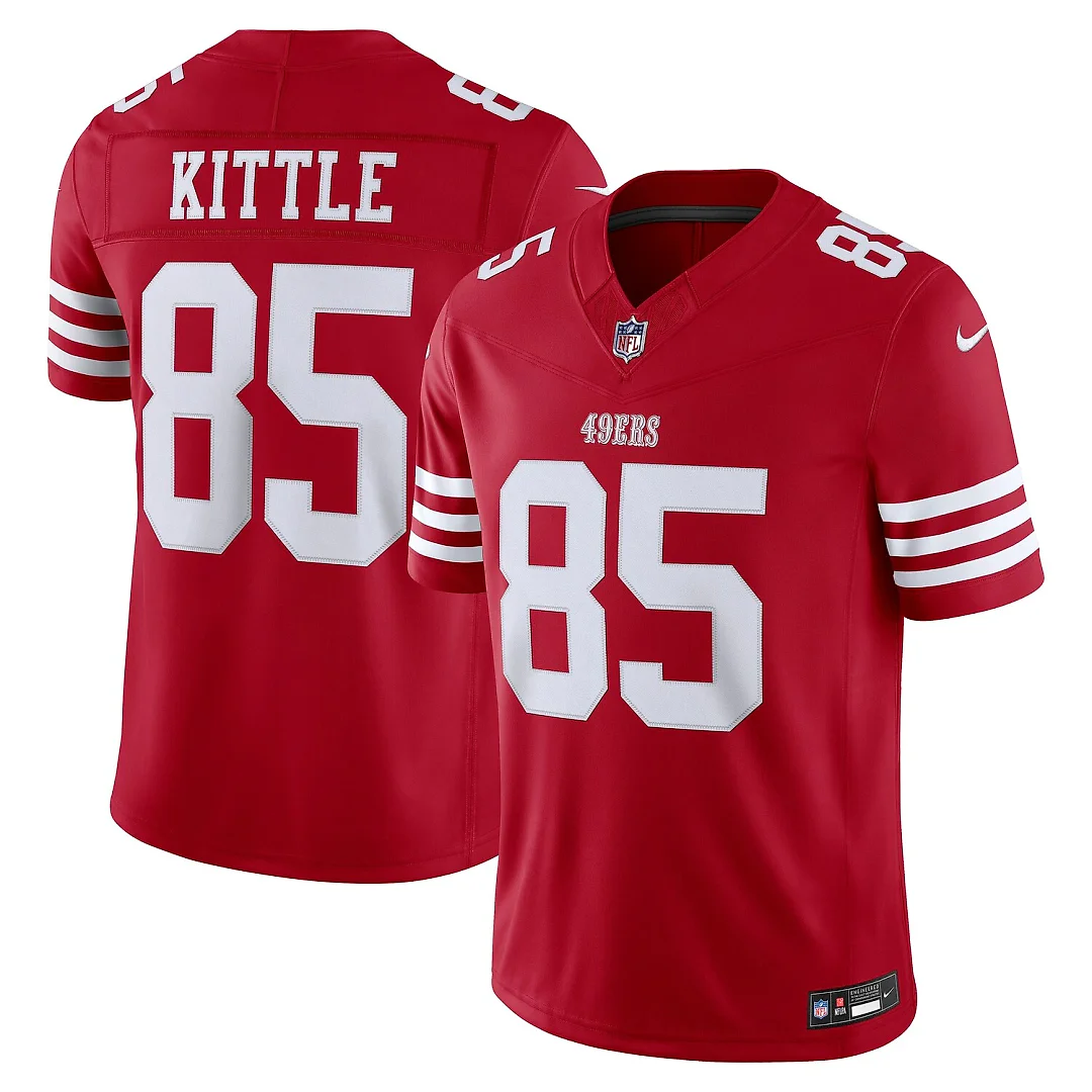 Zennovawear George Kittle San Francisco 49ers Team Vapor FUSE. Stitched Limited Jersey - Scarlet