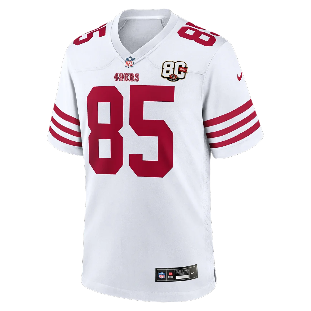Zennovawear George Kittle San Francisco 49ers 80th Anniversary Game Jersey - White