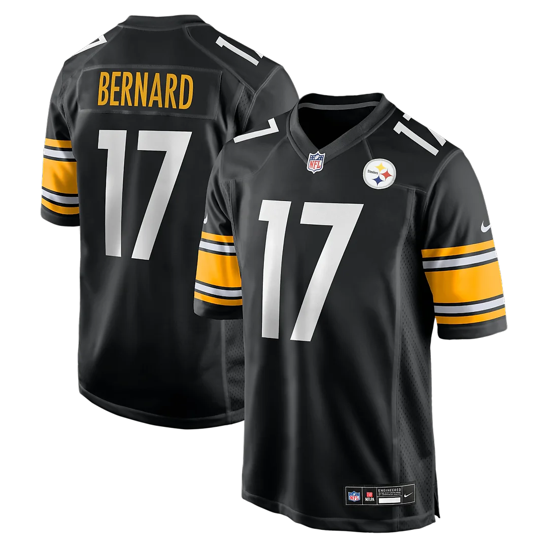 Zennovawear Germie Bernard Pittsburgh Steelers Game Jersey - Black