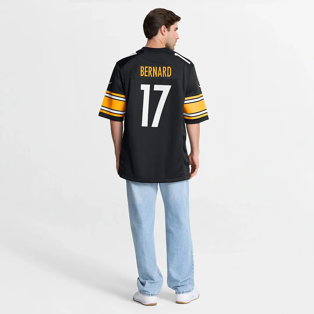 Zennovawear Germie Bernard Pittsburgh Steelers Game Jersey - Black