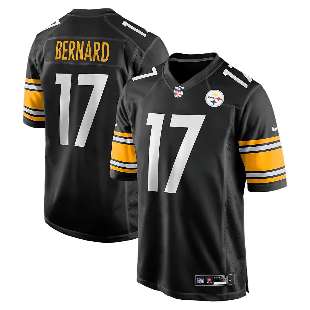 Zennovawear Germie Bernard Pittsburgh Steelers Game Jersey - Black