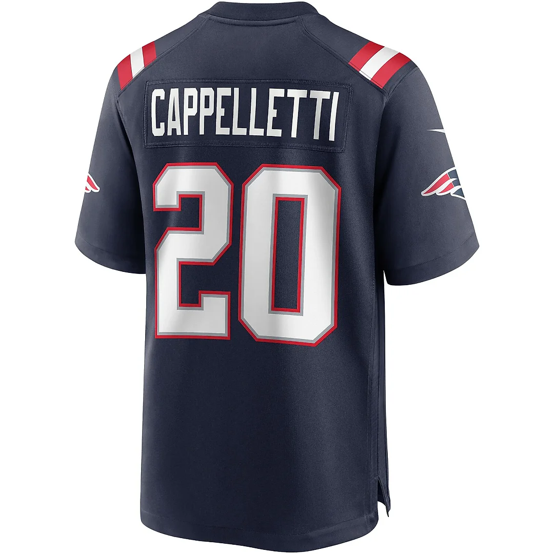 Zennovawear Gino Cappelletti New England Patriots Game Retired Player Jersey - Navy