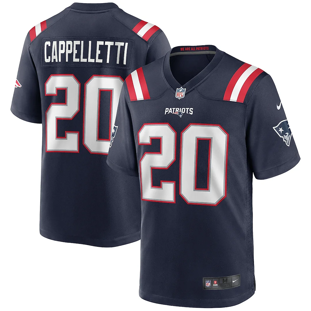 Zennovawear Gino Cappelletti New England Patriots Game Retired Player Jersey - Navy
