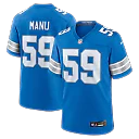 Zennovawear Giovanni Manu Detroit Lions Team Game Jersey - Blue
