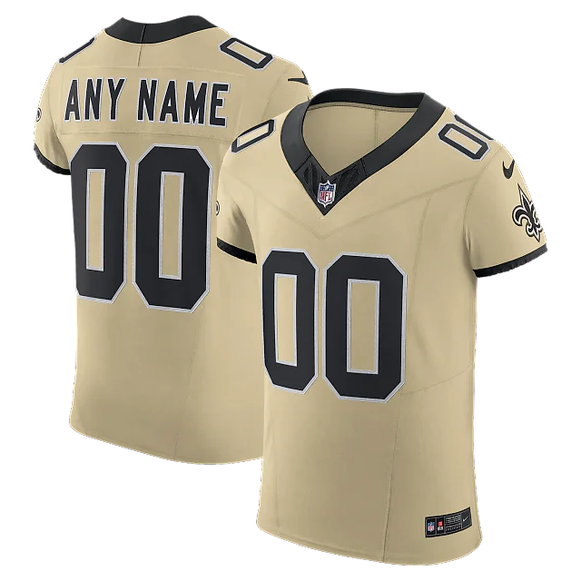 Zennovawear New Orleans Saints Alternate Vapor FUSE. Elite Custom Jersey - Gold