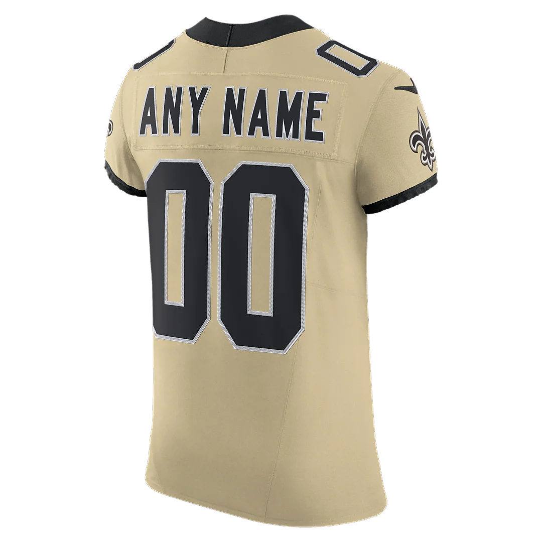 Zennovawear New Orleans Saints Alternate Vapor FUSE. Elite Custom Jersey - Gold