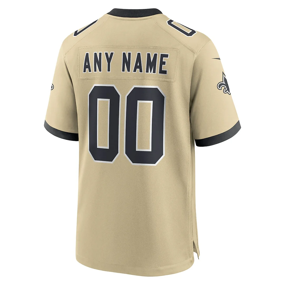 Zennovawear New Orleans Saints Gameday Golds Alternate Custom Game Jersey - Gold