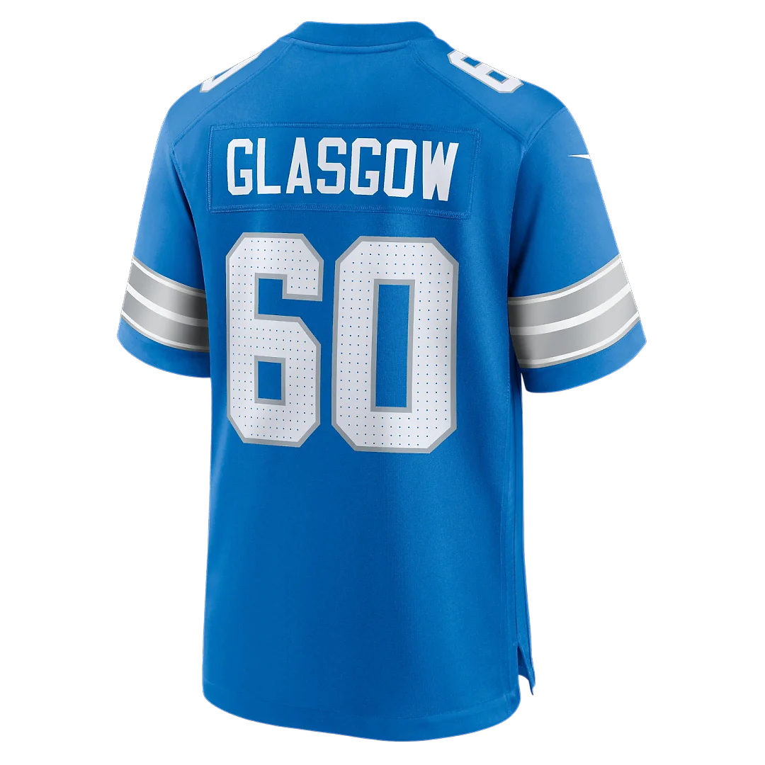 Zennovawear Graham Glasgow Detroit Lions Team Game Jersey - Blue