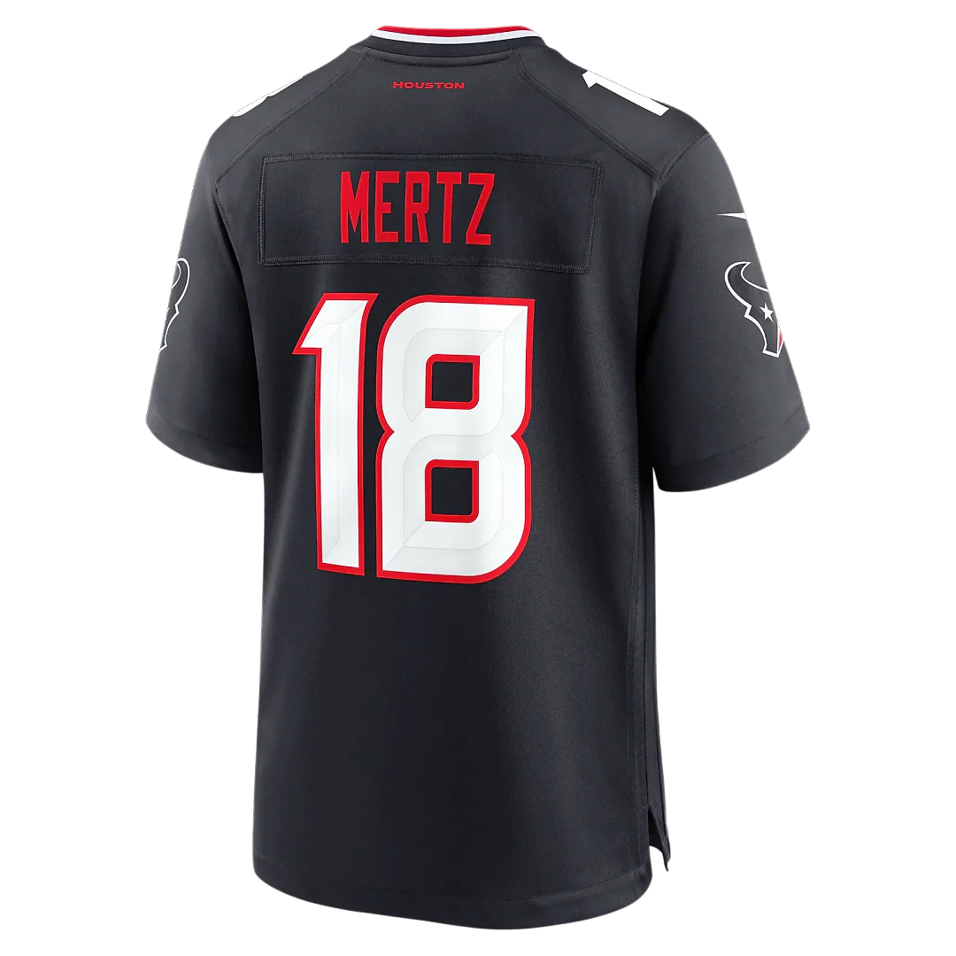 Zennovawear Graham Mertz Houston Texans Team Game Jersey - Navy