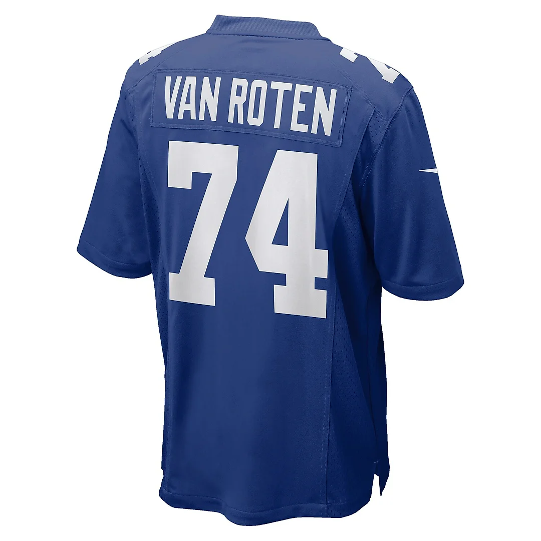Zennovawear Greg Van Roten New York Giants Team Game Jersey - Royal