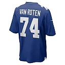 Zennovawear Greg Van Roten New York Giants Team Game Jersey - Royal