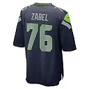 Zennovawear Grey Zabel Seattle Seahawks Team Game Jersey - College Navy