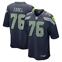 Zennovawear Grey Zabel Seattle Seahawks Team Game Jersey - Navy