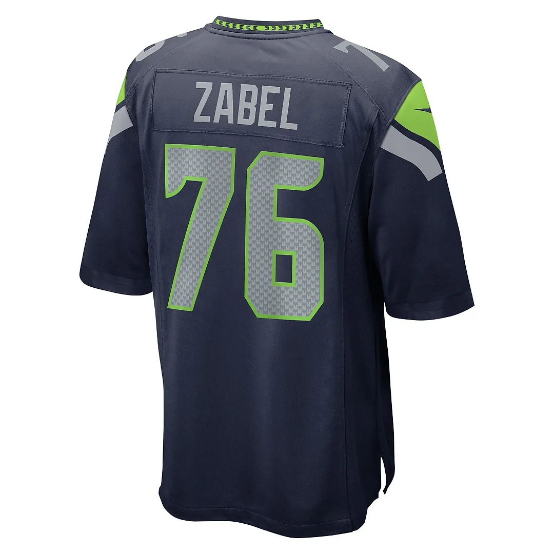 Zennovawear Grey Zabel Seattle Seahawks Team Game Jersey - Navy