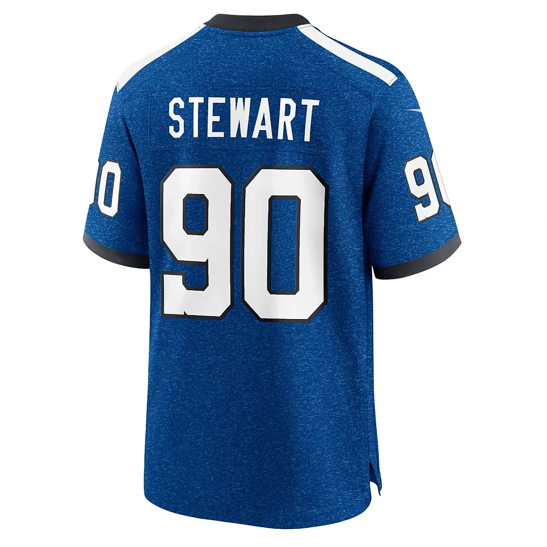 Zennovawear Grover Stewart Indianapolis Colts Alternate Game Jersey - Blue