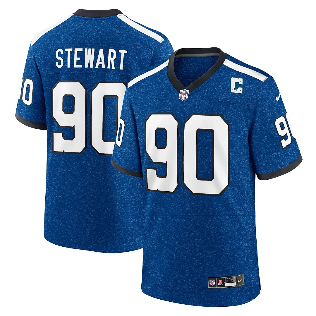 Zennovawear Grover Stewart Indianapolis Colts Alternate Game Jersey - Blue