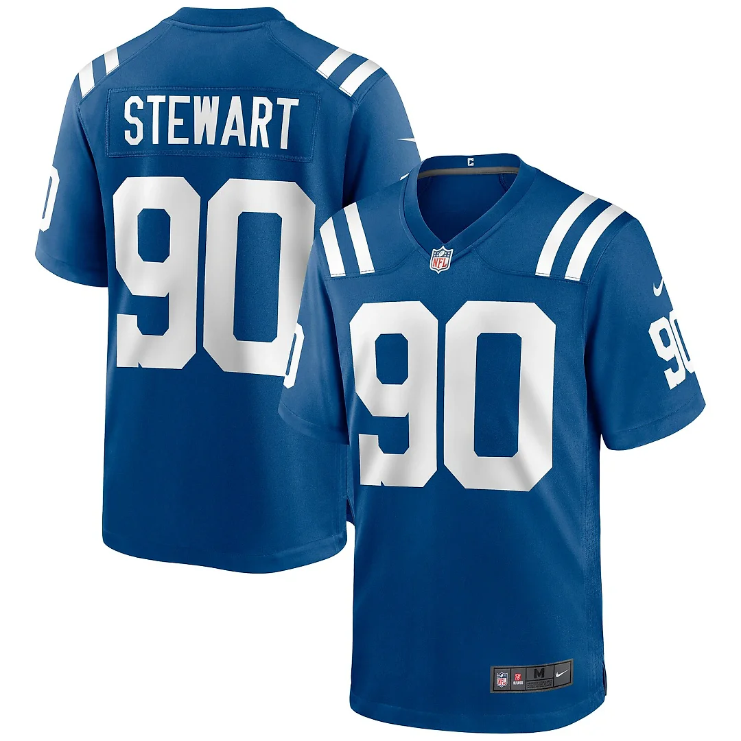Zennovawear Grover Stewart Indianapolis Colts Game Jersey - Royal