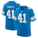 Zennovawear Gunnar Oakes Detroit Lions Team Game Jersey - Blue