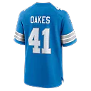 Zennovawear Gunnar Oakes Detroit Lions Team Game Jersey - Blue