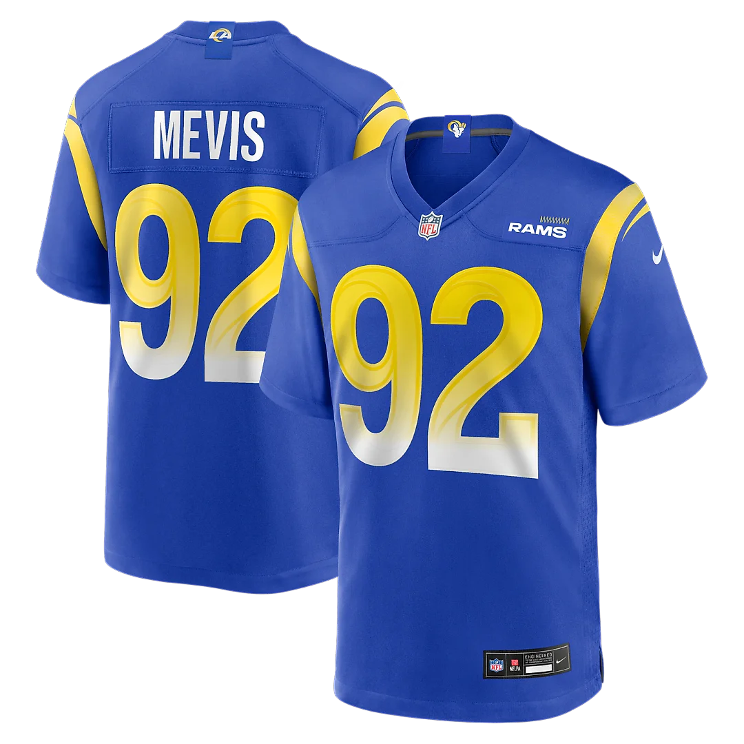 Zennovawear Harrison Mevis Los Angeles Rams Team Game Jersey - Royal