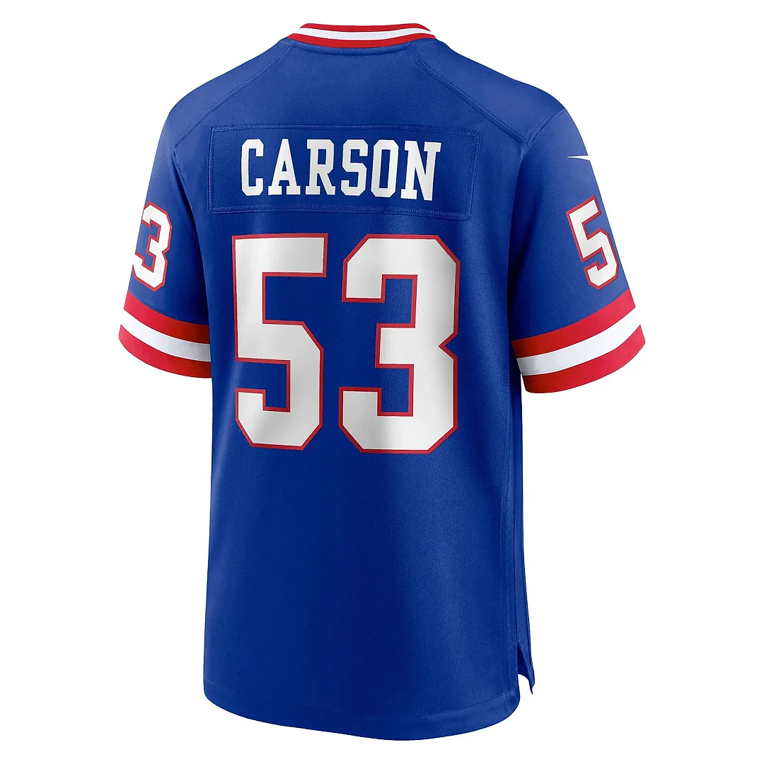 Zennovawear Harry Carson New York Giants Retired Player Alternate Game Jersey - Royal
