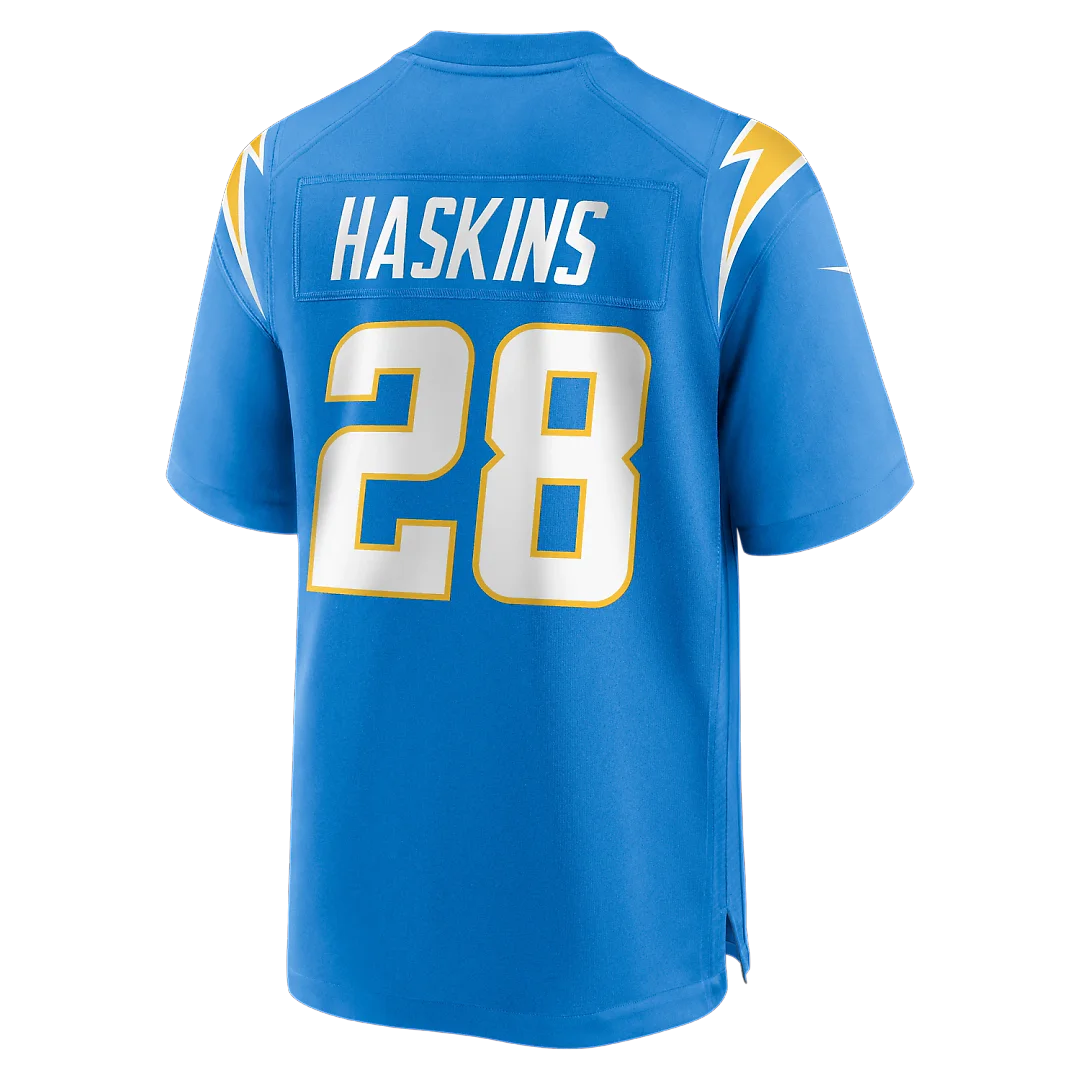 Zennovawear Hassan Haskins Los Angeles Chargers Team Game Jersey - Powder Blue