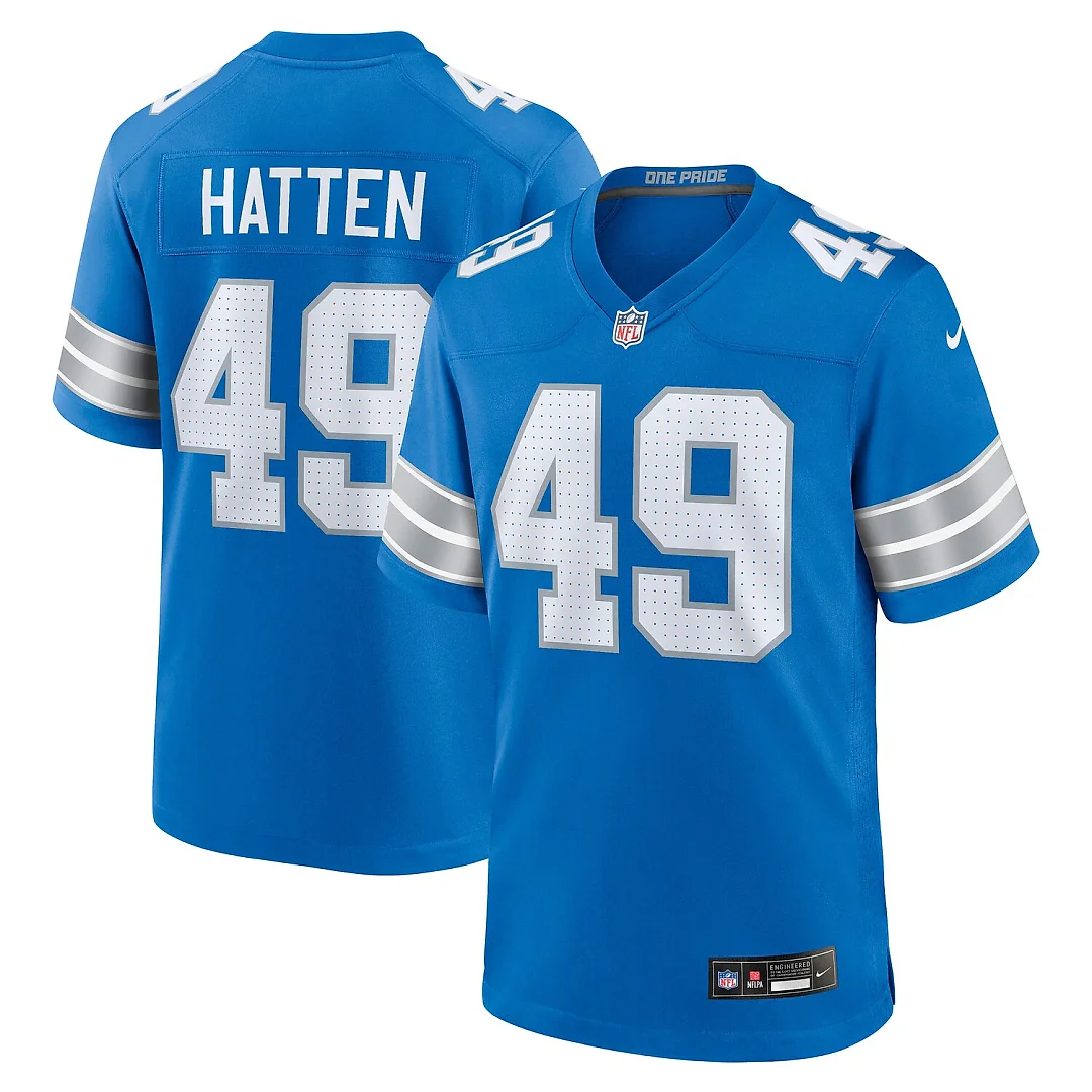 Zennovawear Hogan Hatten Detroit Lions Game Jersey - Blue