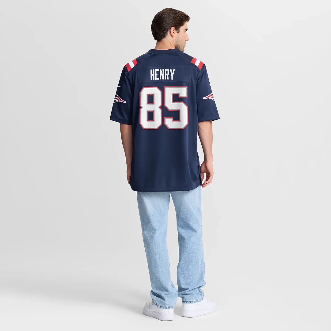 Zennovawear Hunter Henry New England Patriots Team Game Jersey - Navy