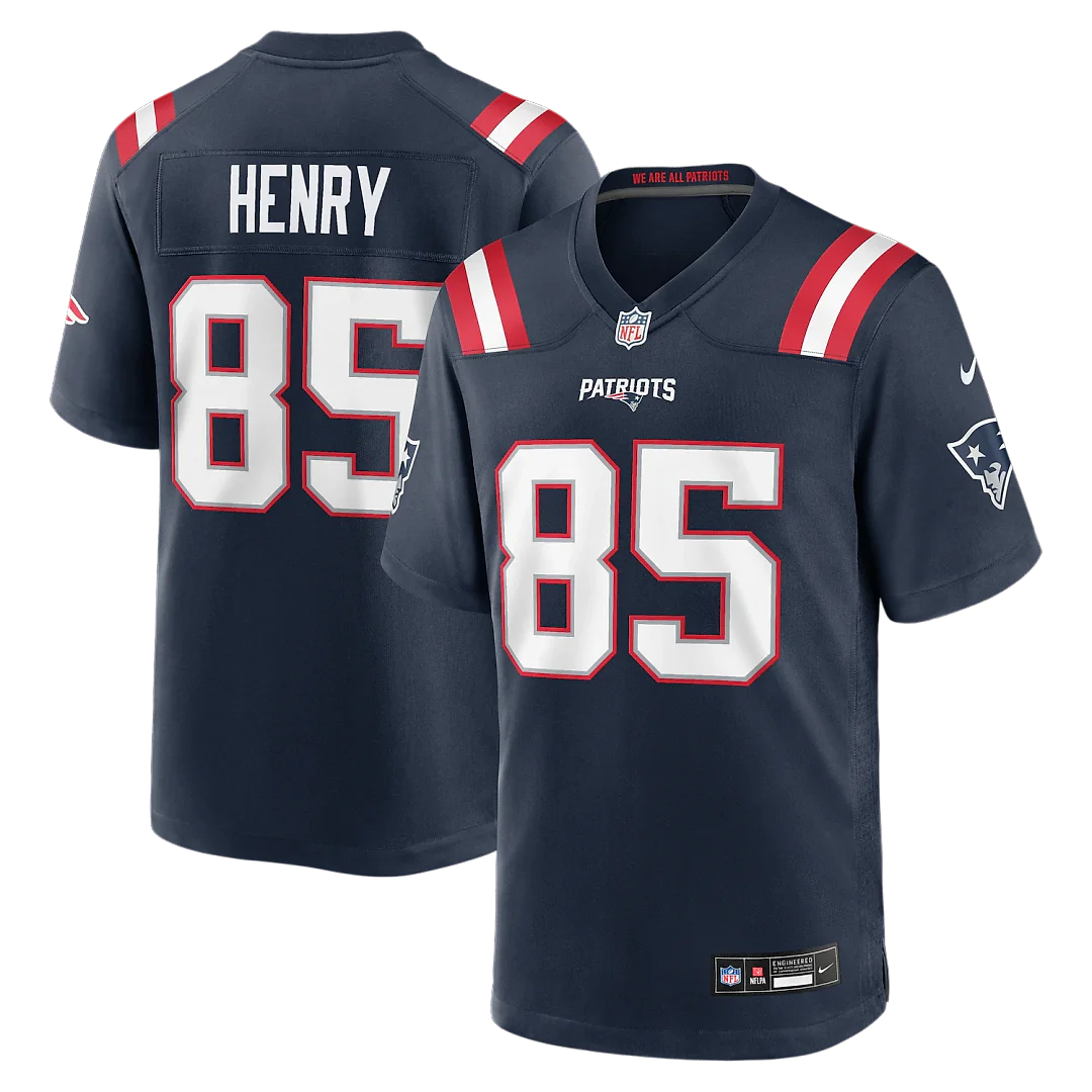 Zennovawear Hunter Henry New England Patriots Team Game Jersey - Navy