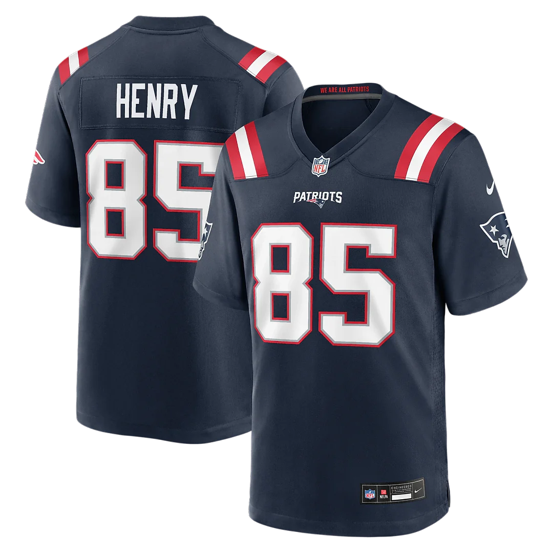 Zennovawear Hunter Henry New England Patriots Team Game Jersey - Navy