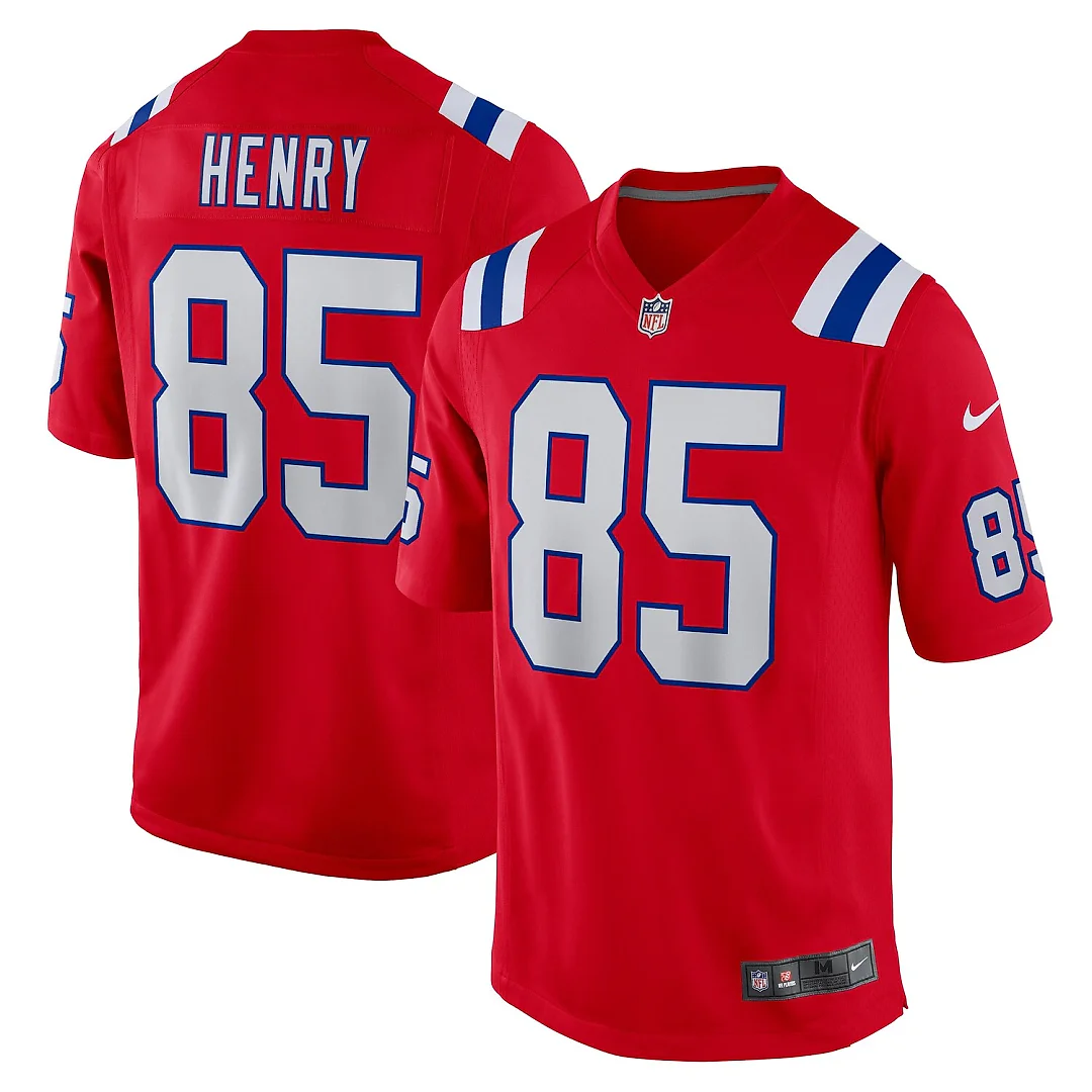 Zennovawear Hunter Henry New England Patriots Game Alternate Jersey - Red