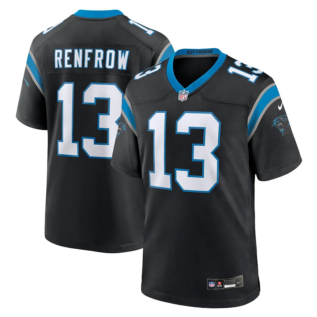Zennovawear Hunter Renfrow Carolina Panthers Team Game Jersey - Black