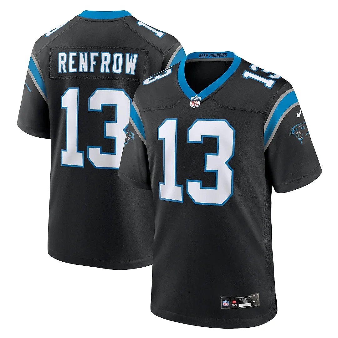 Zennovawear Hunter Renfrow Carolina Panthers Team Game Jersey - Black