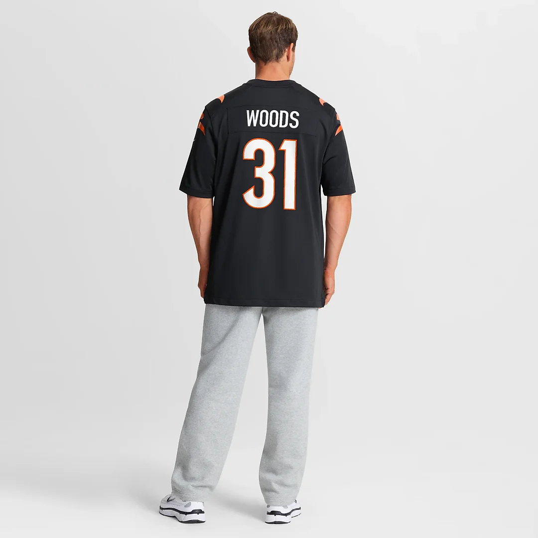 Zennovawear Ickey Woods Cincinnati Bengals Retired Player Game Jersey - Black