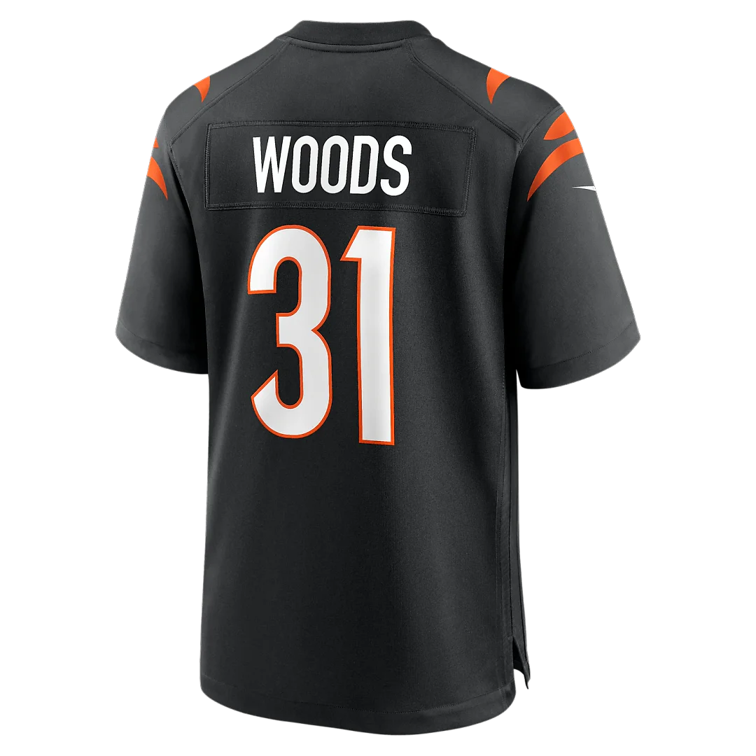 Zennovawear Ickey Woods Cincinnati Bengals Retired Player Game Jersey - Black