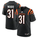 Zennovawear Ickey Woods Cincinnati Bengals Retired Player Game Jersey - Black