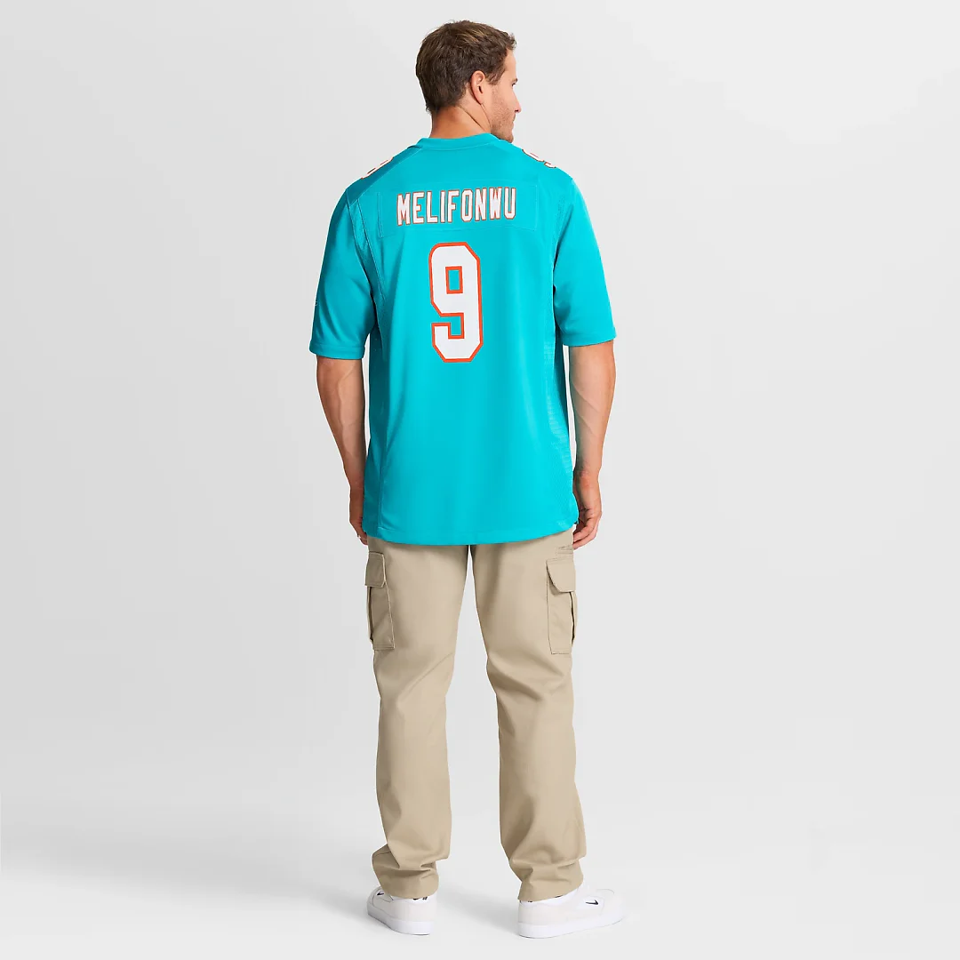 Zennovawear Ifeatu Melifonwu Miami Dolphins Team Game Jersey - Aqua