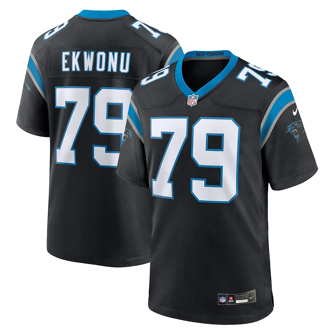 Zennovawear Ikem Ekwonu Carolina Panthers Game Jersey - Black