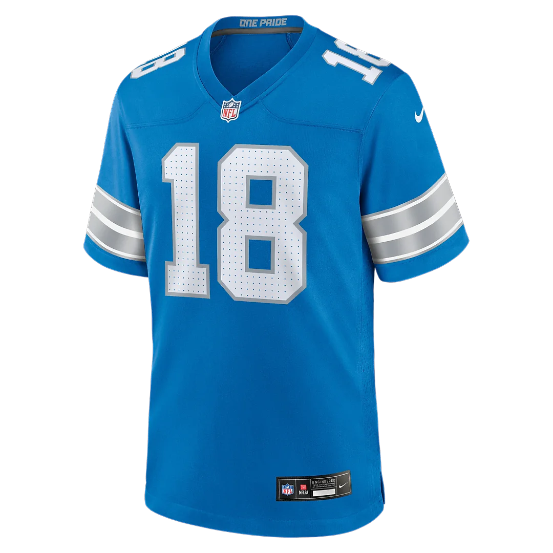 Zennovawear Isaac TeSlaa Detroit Lions Game Player Jersey - Blue