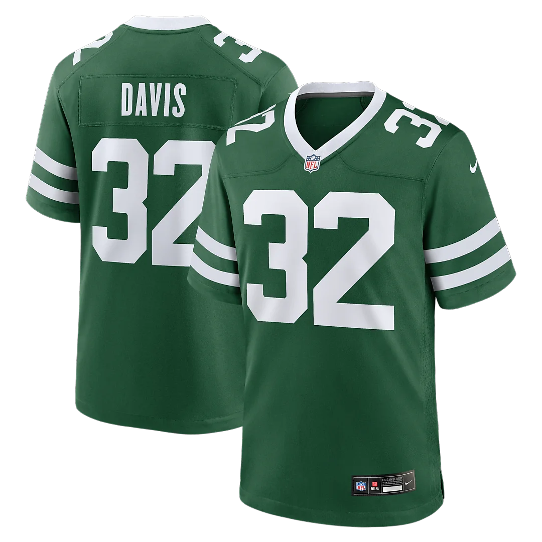 Zennovawear Isaiah Davis New York Jets Team Game Jersey - Legacy Green