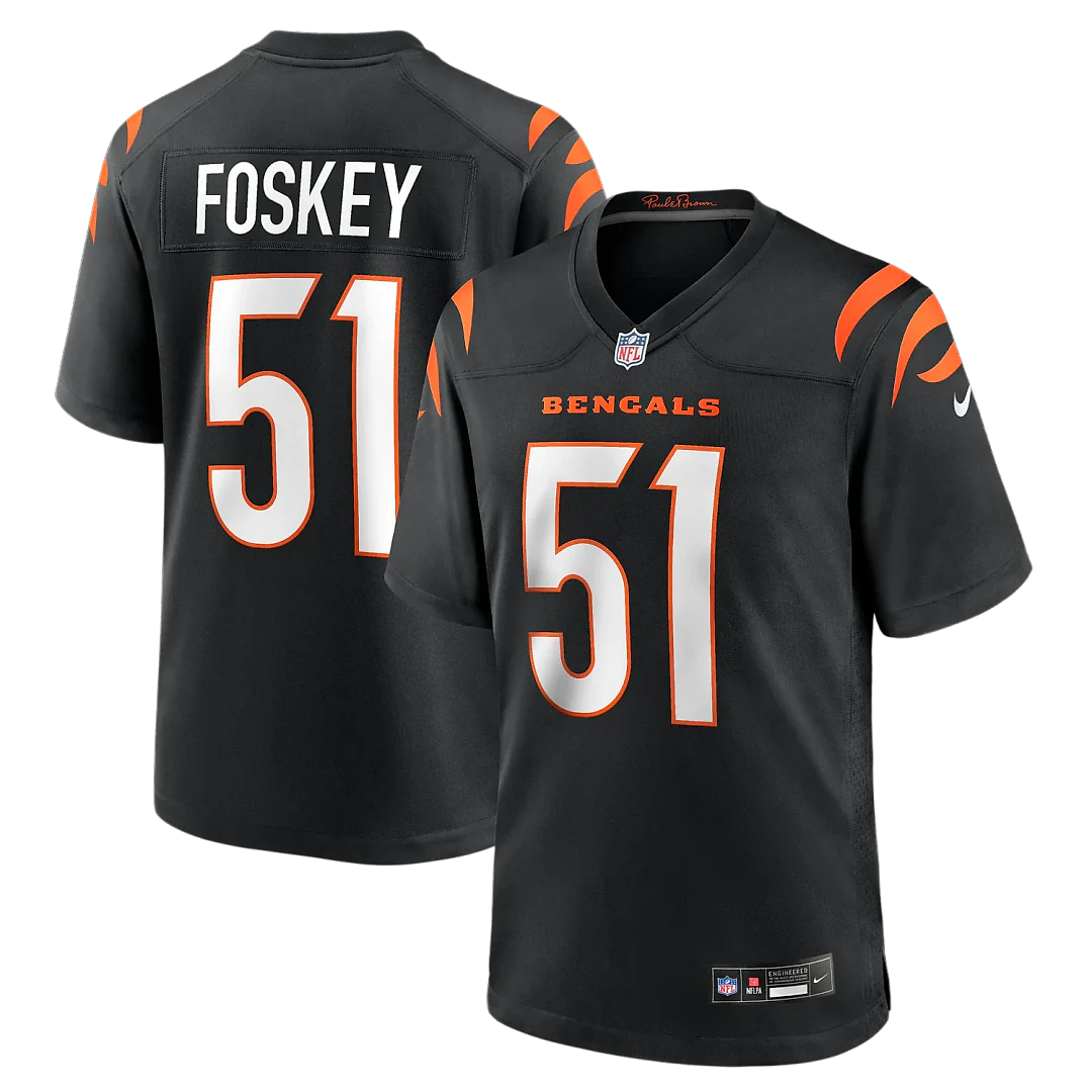 Zennovawear Isaiah Foskey Cincinnati Bengals Team Game Jersey - Black