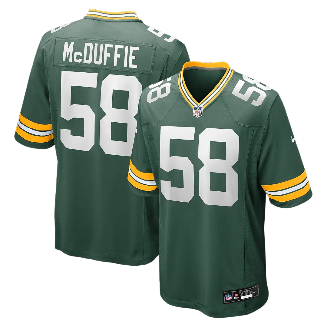 Zennovawear Isaiah McDuffie Green Bay Packers Game Jersey - Green