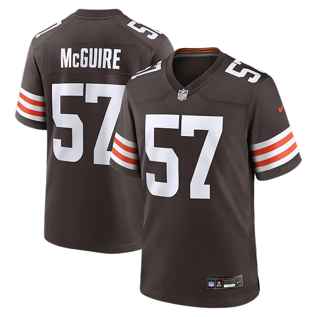 Zennovawear Isaiah McGuire Cleveland Browns Team Game Jersey - Brown