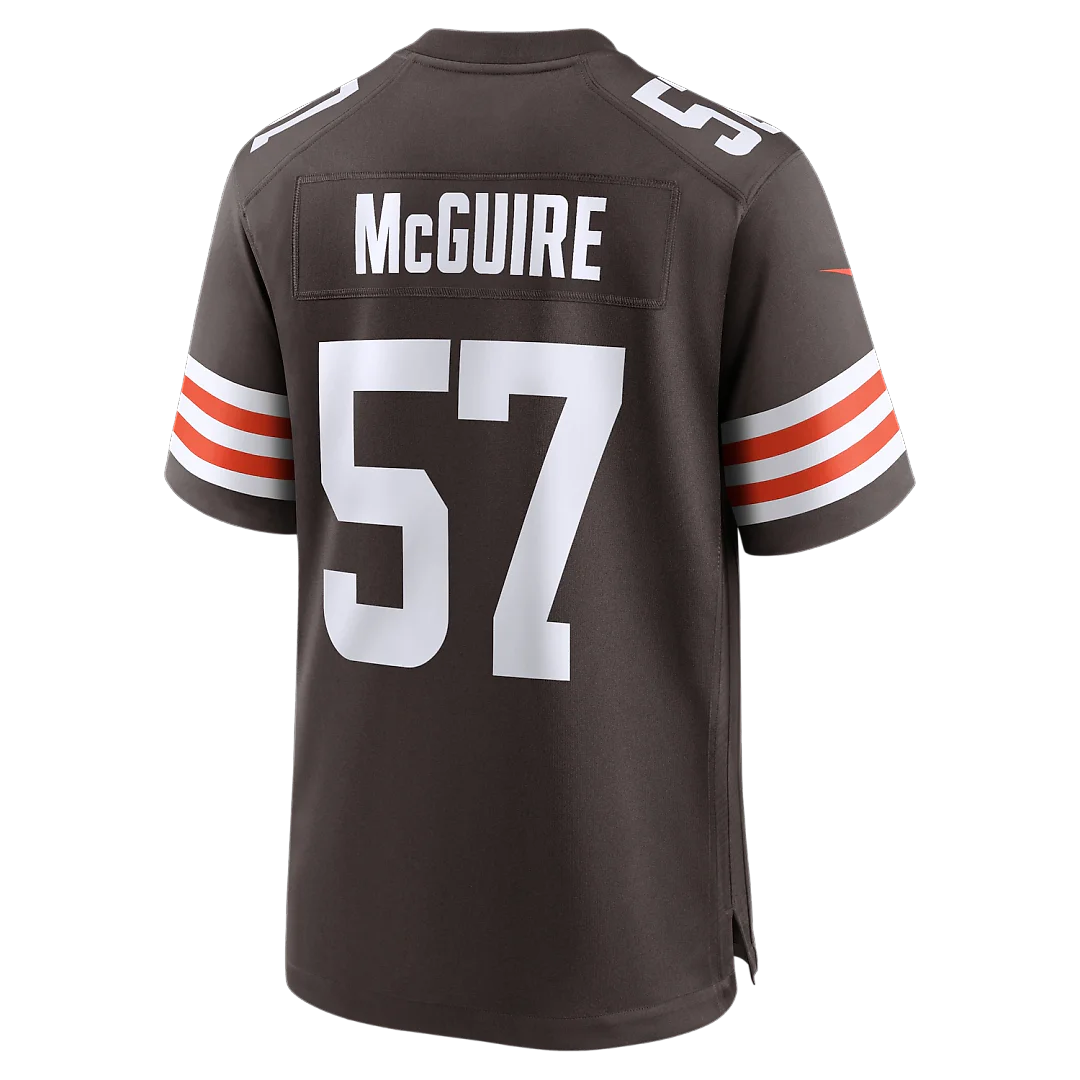 Zennovawear Isaiah McGuire Cleveland Browns Team Game Jersey - Brown