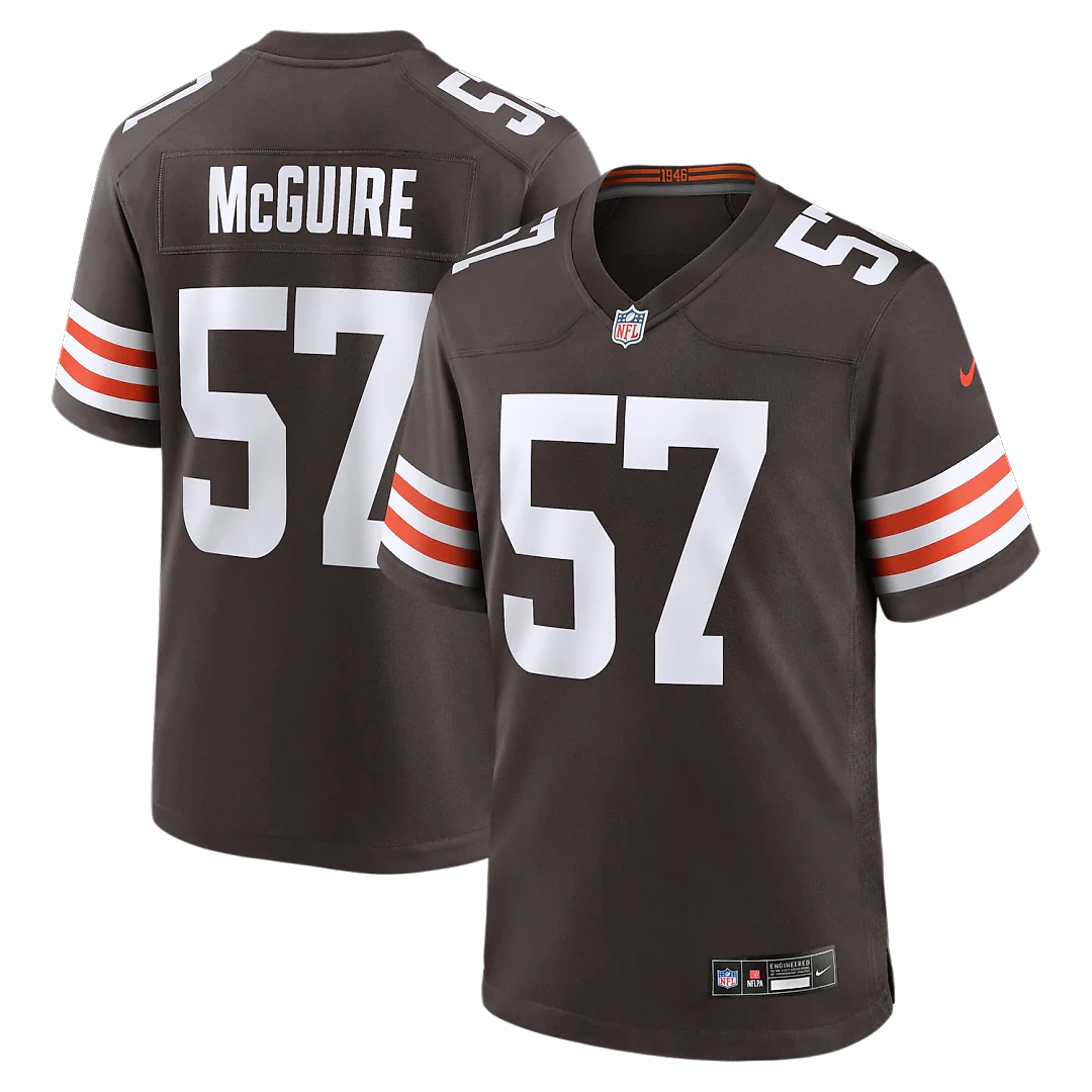 Zennovawear Isaiah McGuire Cleveland Browns Team Game Jersey - Brown