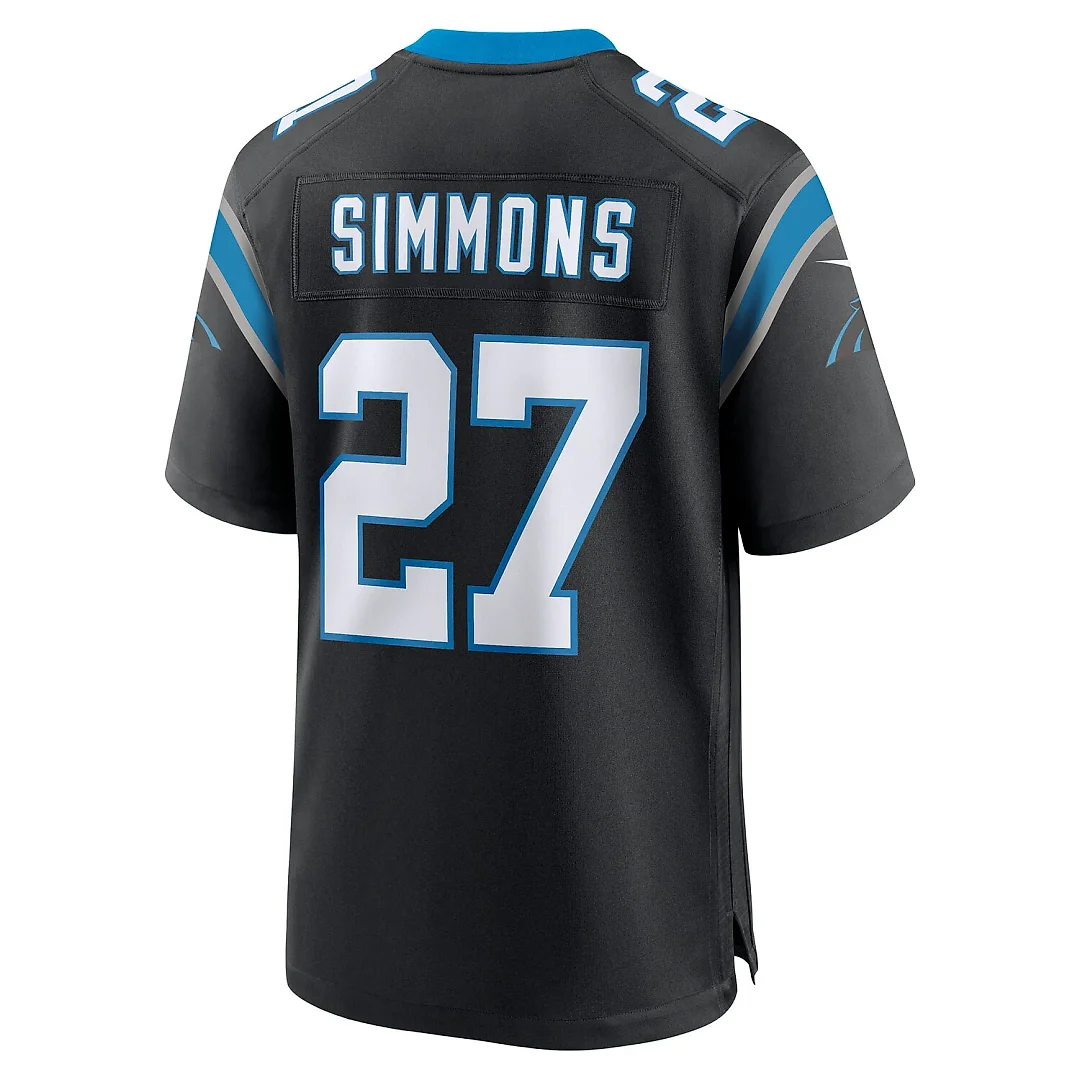 Zennovawear Isaiah Simmons Carolina Panthers Team Game Jersey - Black