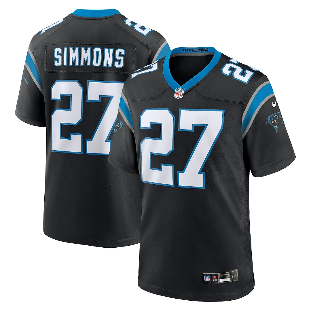 Zennovawear Isaiah Simmons Carolina Panthers Team Game Jersey - Black