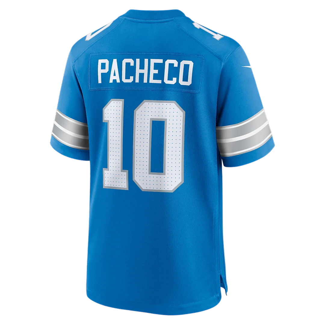 Zennovawear Isiah Pacheco Detroit Lions Team Game Jersey - Blue