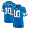 Zennovawear Isiah Pacheco Detroit Lions Team Game Jersey - Blue
