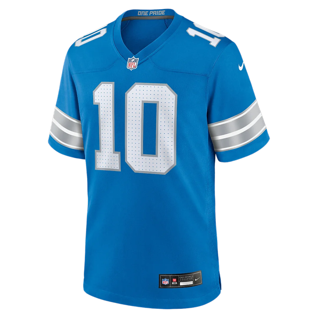 Zennovawear Isiah Pacheco Detroit Lions Team Game Jersey - Blue